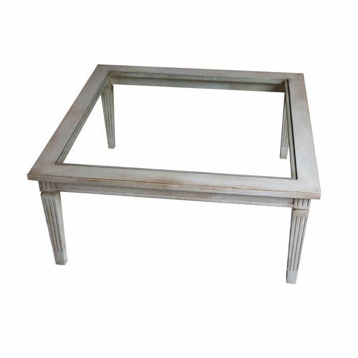 Table basse bois louis 16