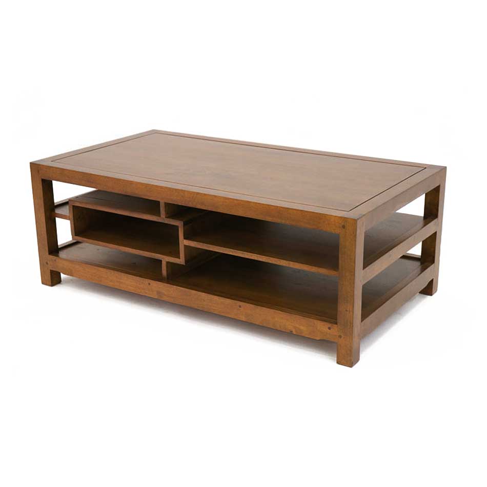 Table rectangulaire bois basse