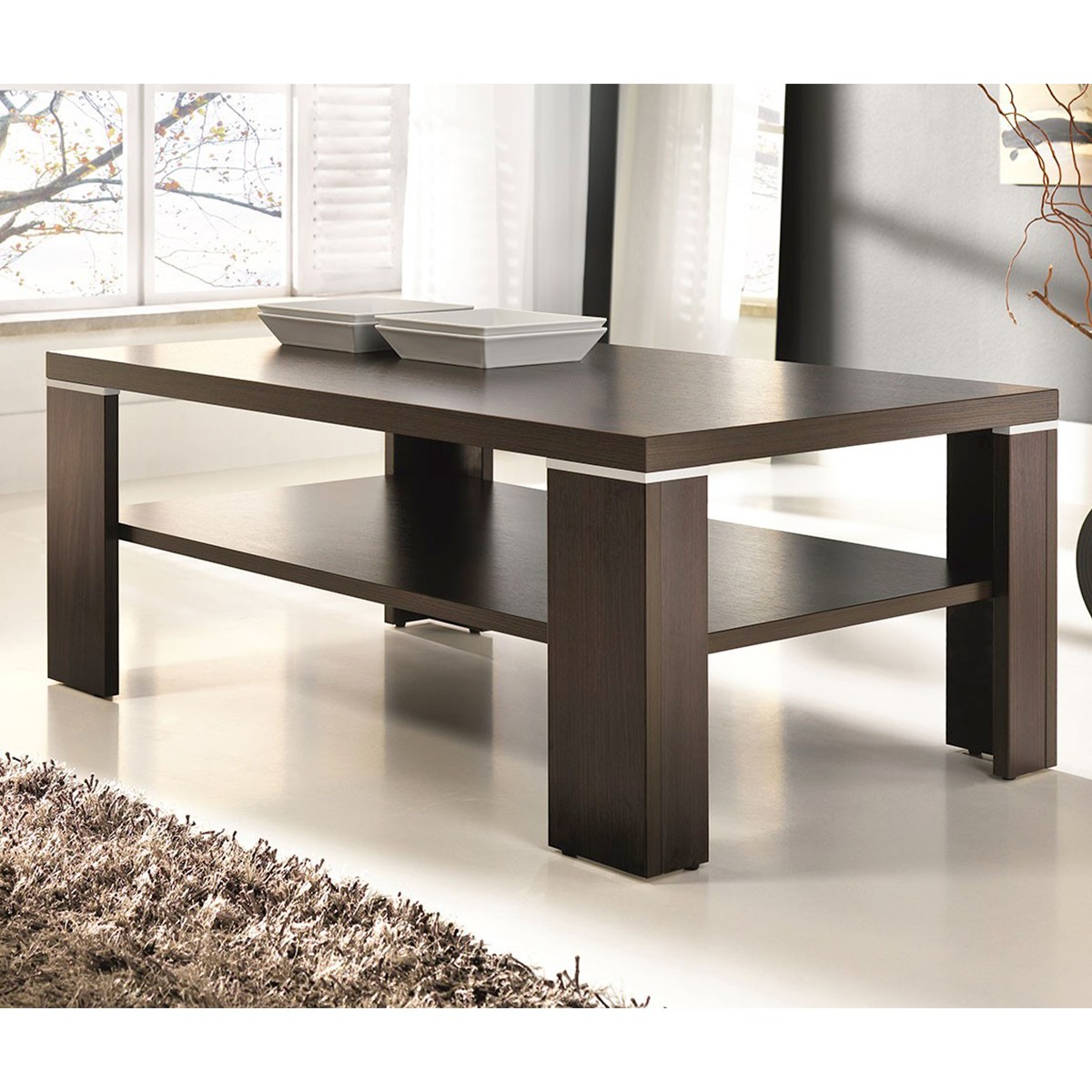 Table basse bois wenge