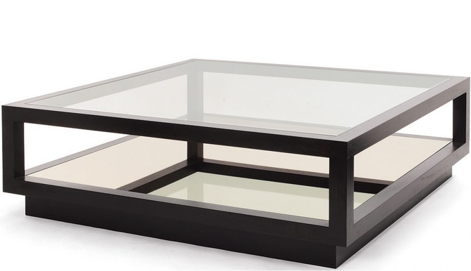 Table basse design rénovée bois et fer