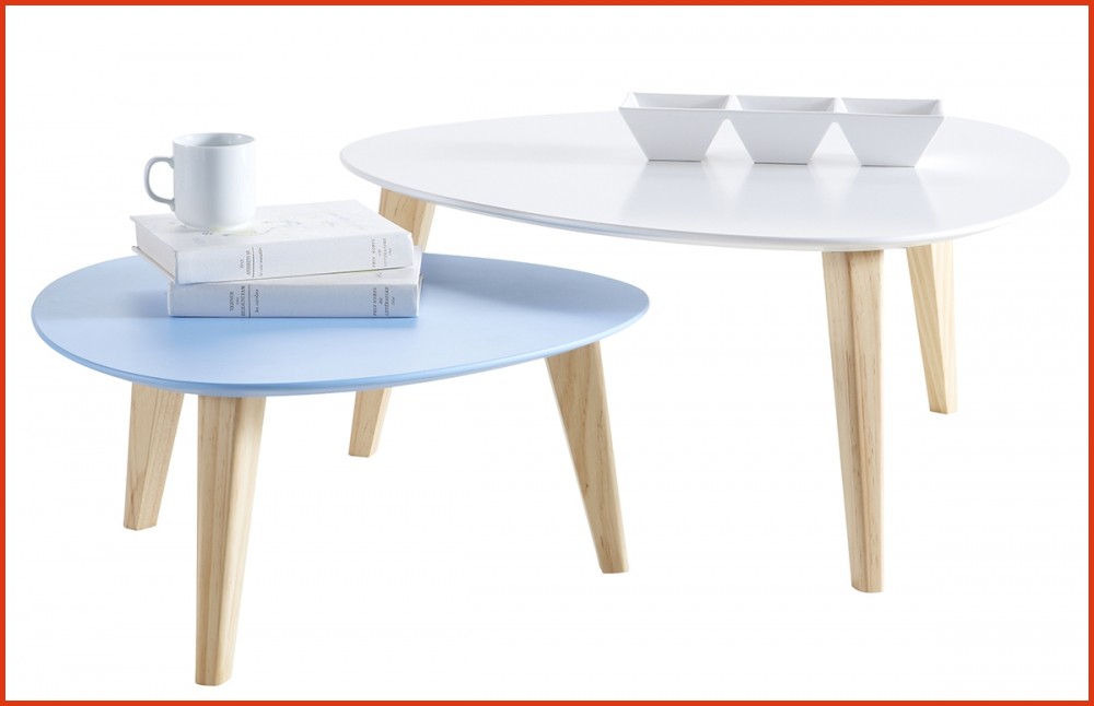 Table basse scandinave gigogne bois