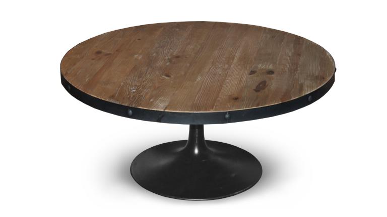 Table basse bois et metal rectangulaire