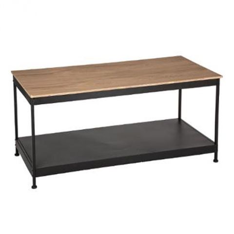 Table basse noire bois
