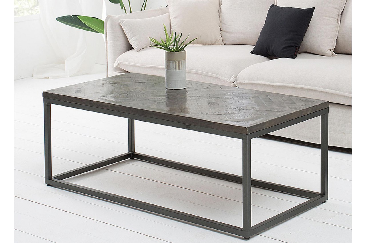 Table basse rectangulaire bois vieilli