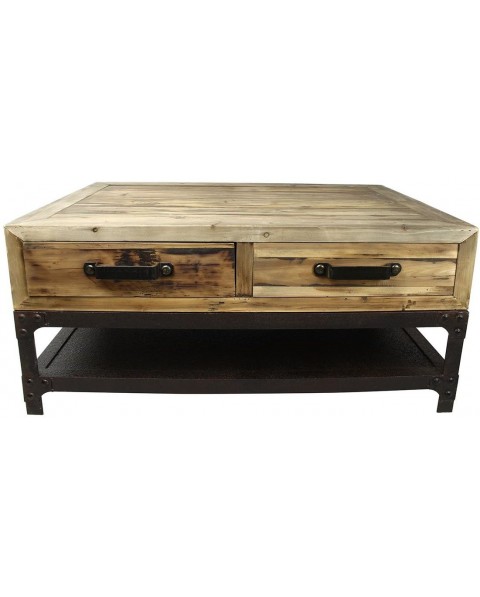 Table basse tiroir bois
