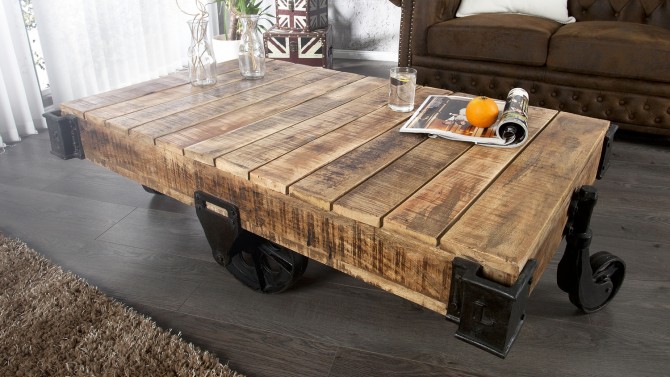 Table basse salon bois