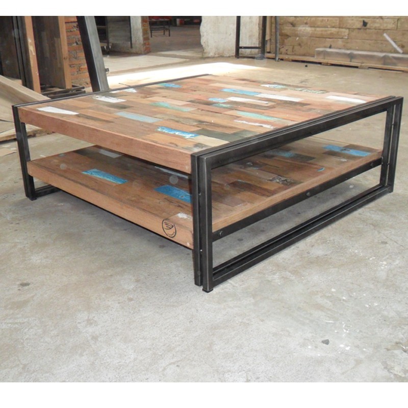 Fabriquer une table basse en fer et bois