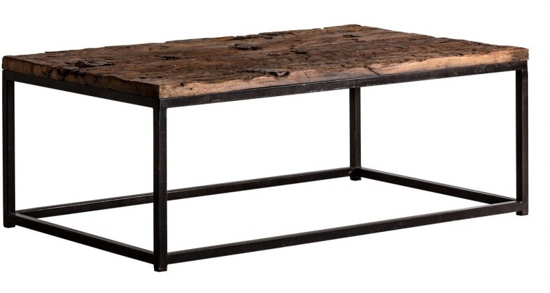 Table basse bois massif noir