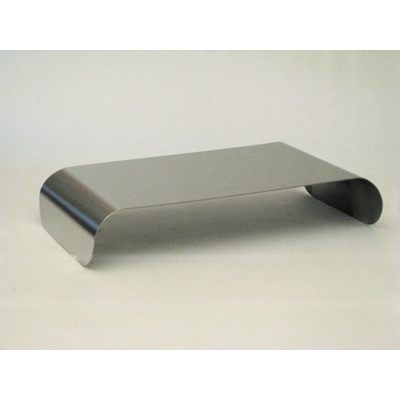 Table basse bois inox brossé