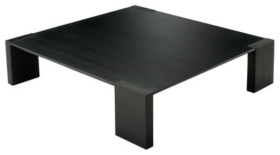 Table basse noire design bois