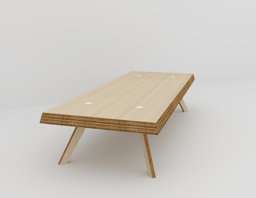 Table basse lames de bois