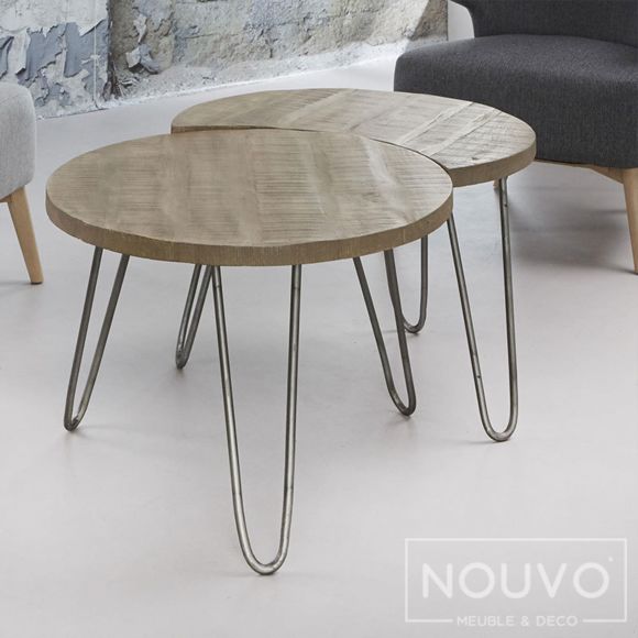 Table basse bois et couleur