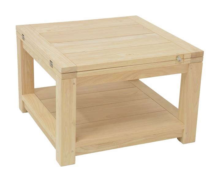 Table basse transformable en bois