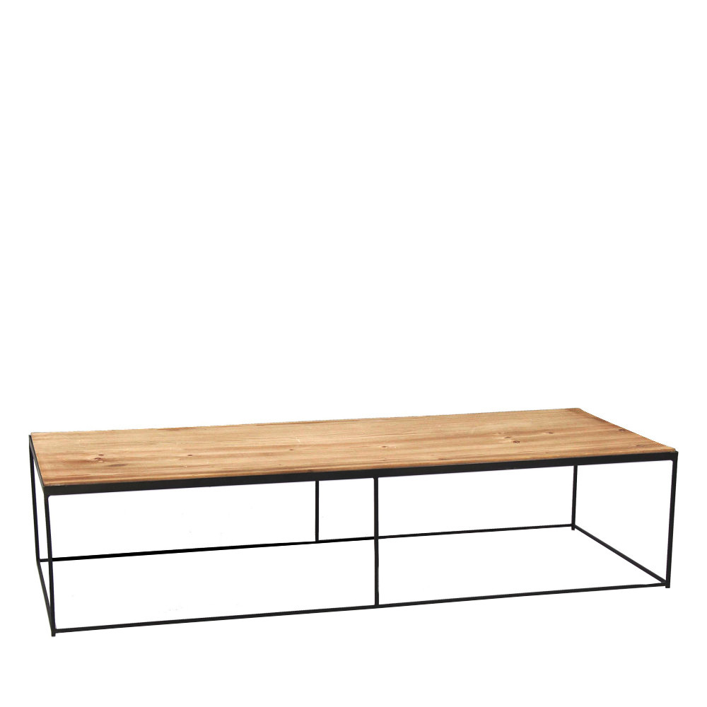 Table basse bois structure metal