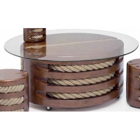 Table basse en bois vernis