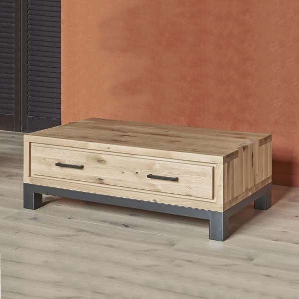 Table basse moderne bois et metal