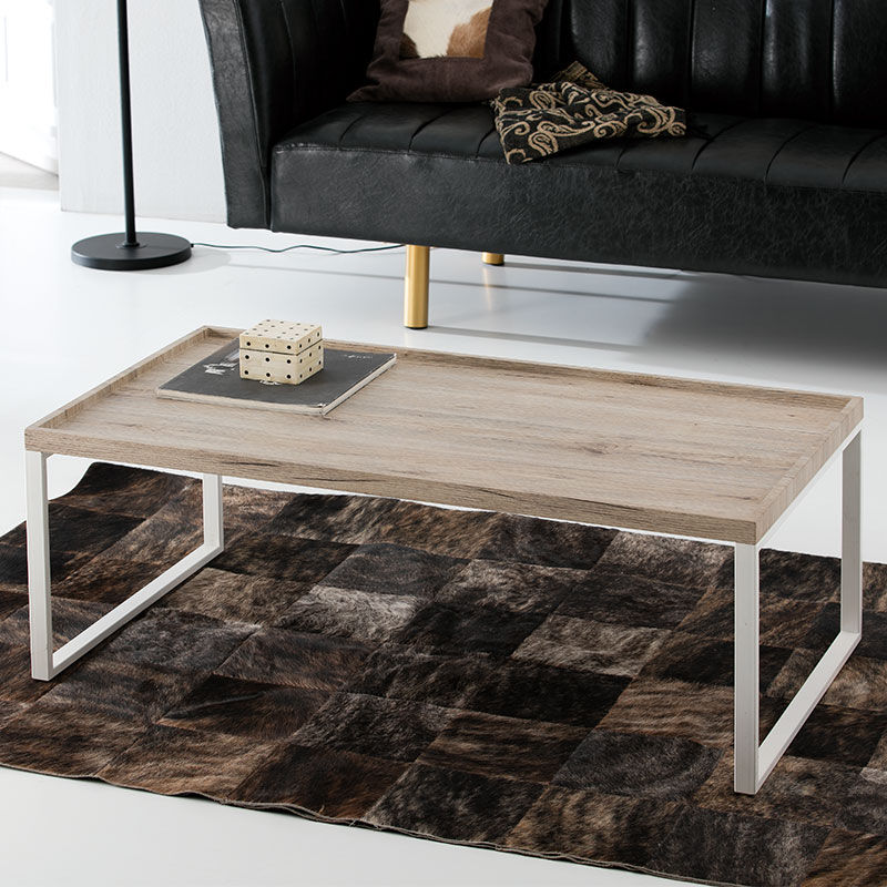Table basse bois metal moderne