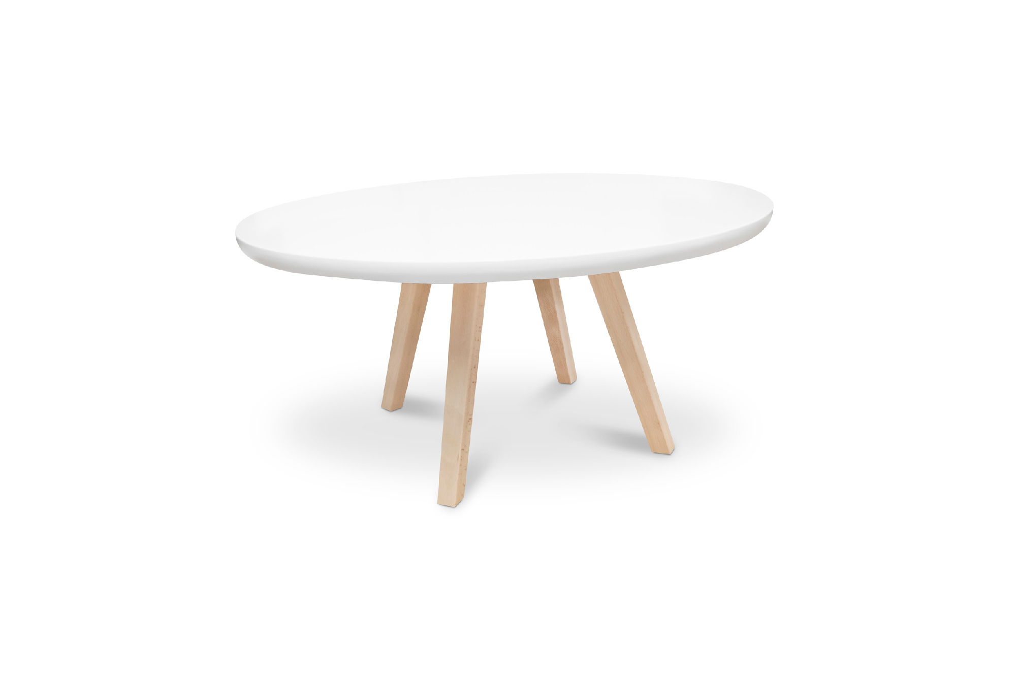 Table basse bois forme ovale