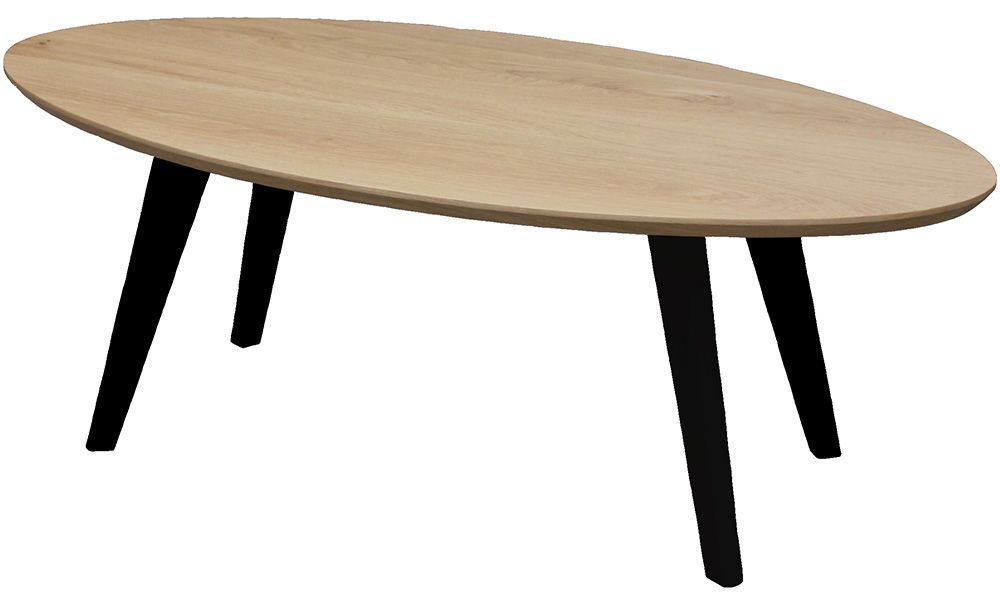 Table basse en bois ovale