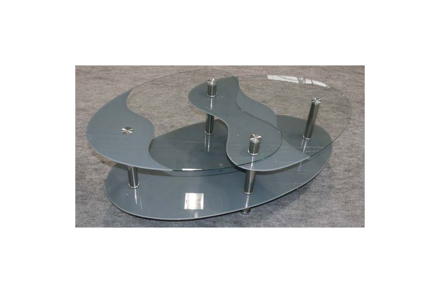 Table basse design ovale pop art