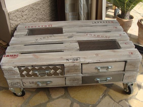 Meuble en palette table basse
