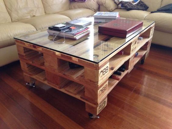 Table basse palette industrielle diy