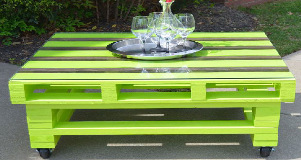 Table basse de jardin en palette