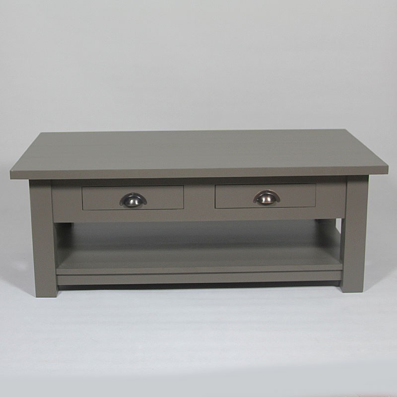 Table basse bois gris foncé