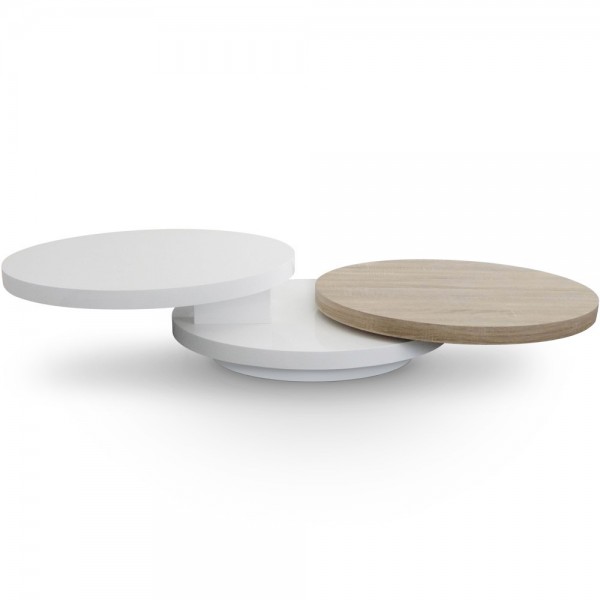 Table basse bois pivotante