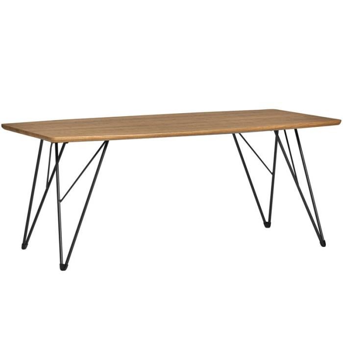 Table basse plateau bois et metal