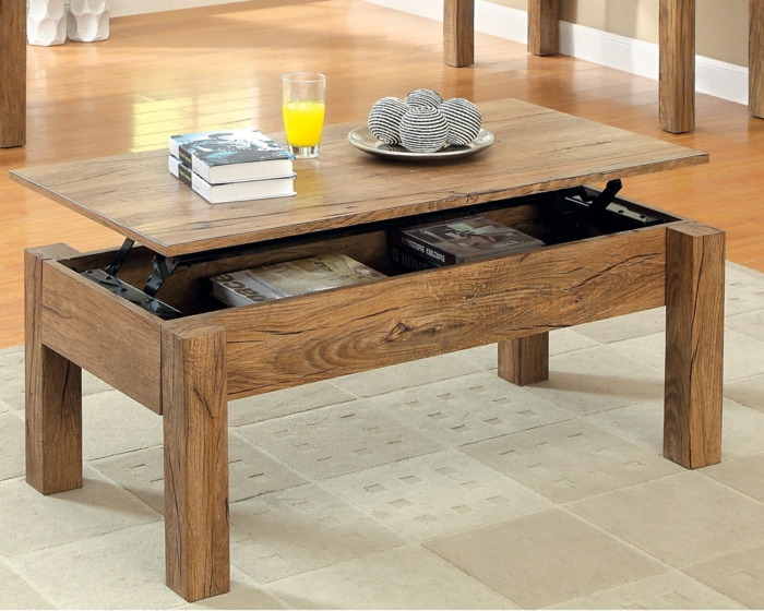 Table basse bois 1 plateau