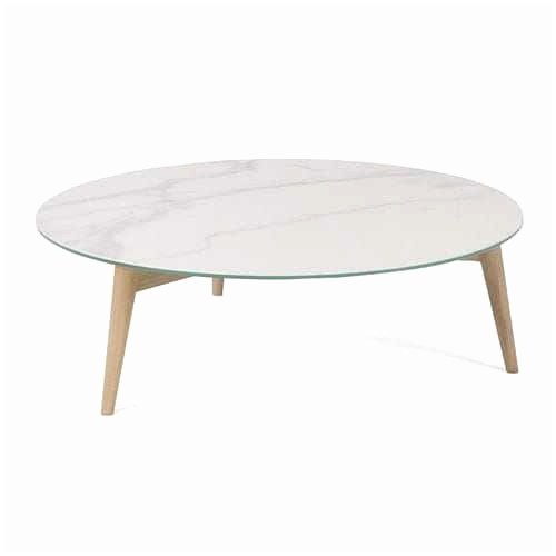 Table basse relevable serena verre noir