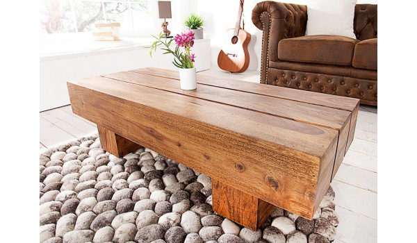 Table basse bois 100 cm
