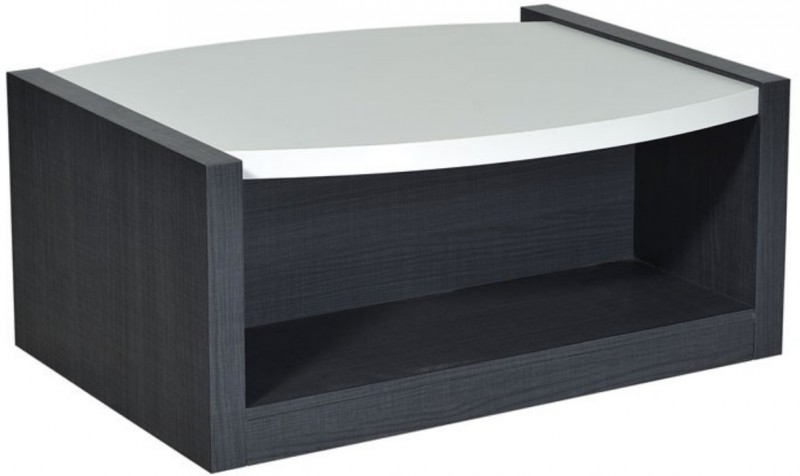 Table basse bois gris foncé