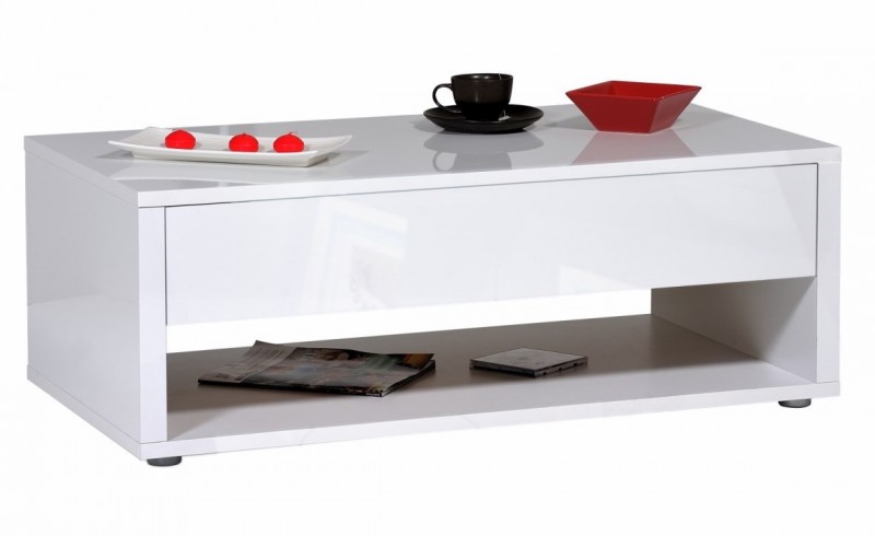 Table basse bois et laqué