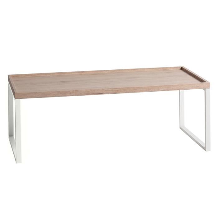 Table basse rectangulaire bois métal