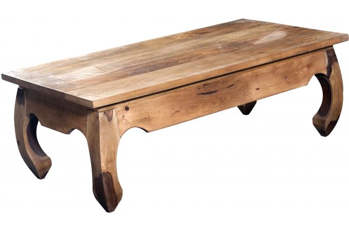 Table basse en bois rectangulaire