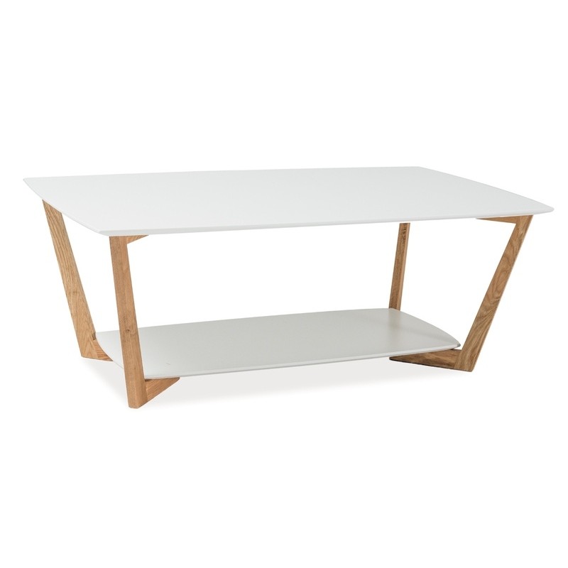 Table basse type scandinave blanche