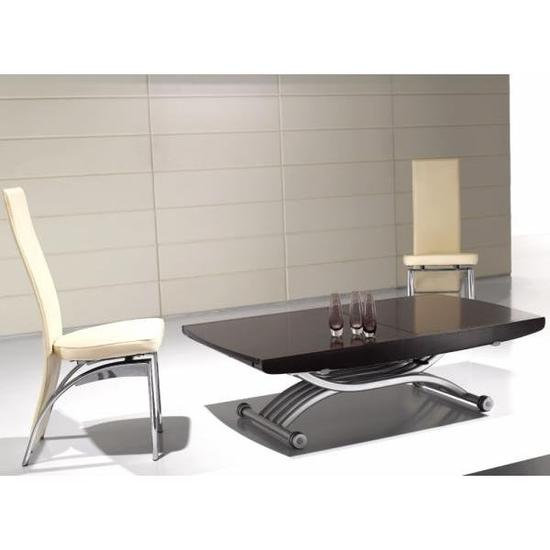 Table basse relevable lea wenge alu