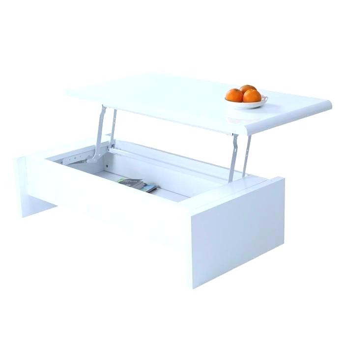 Table basse relevable blanc laqué fly