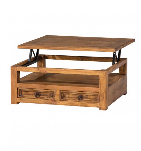 Table basse convertible en bois