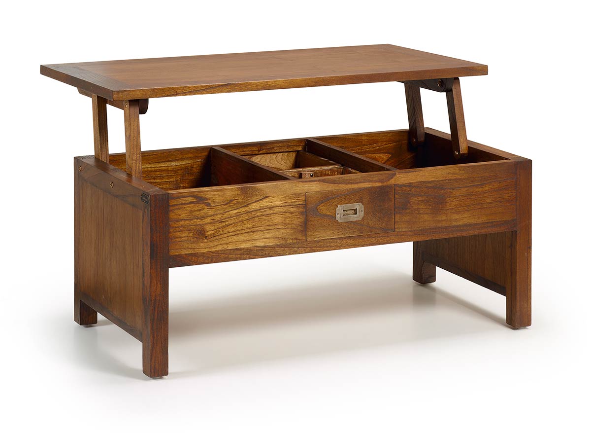 Table basse reglable hauteur bois