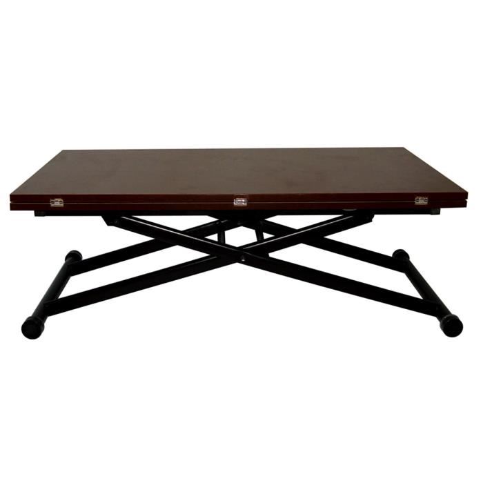 Table basse relevable extensible ella wenge