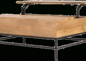 Table basse relevable industrielle manguier et métal 110cm ypster