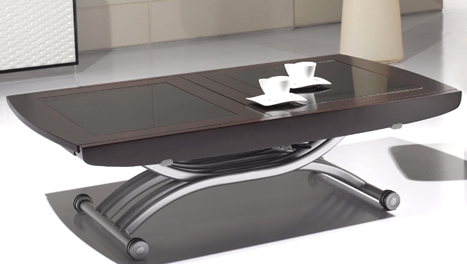 Table basse relevable extensible wenge 'mathis'