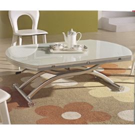 Table basse relevable venezia blanc