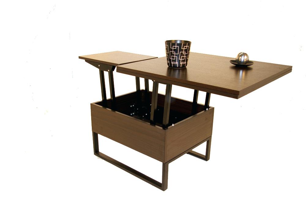 Table basse plateau relevable lincoln wenge