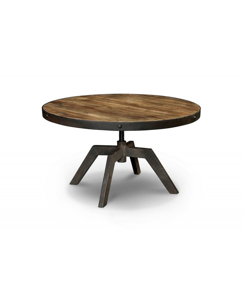 Table basse ronde bois metal