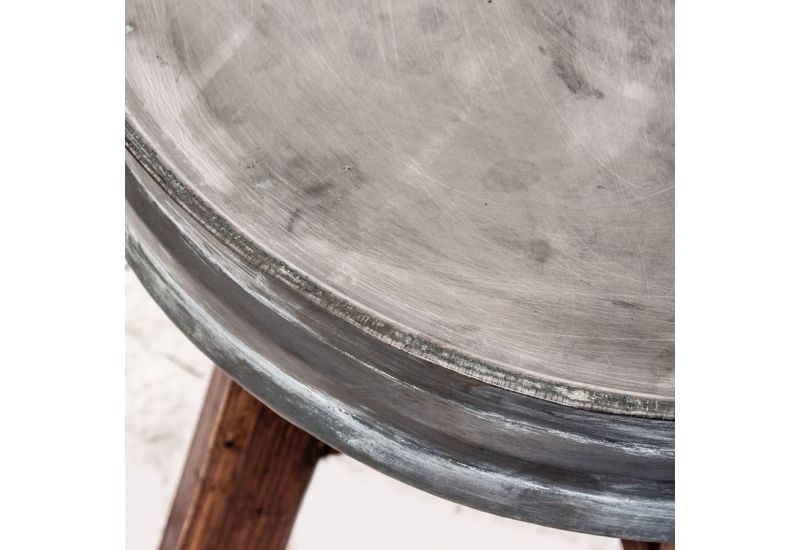 Table basse bois zinc