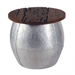 Table basse ronde alu